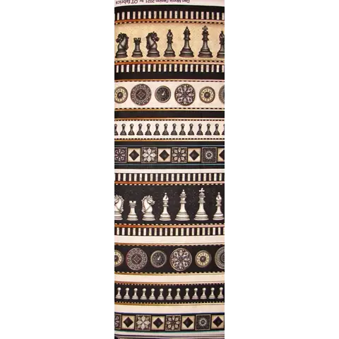 QT Fabrics -Checkmate / Chess Stripe
