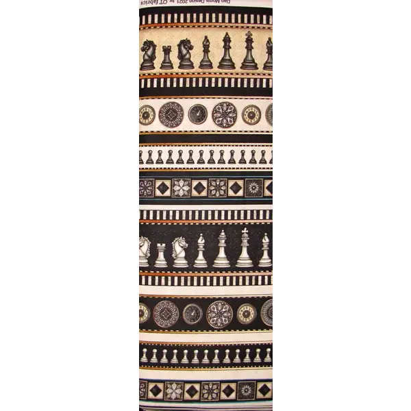 QT Fabrics QT Fabrics -Checkmate / Chess Stripe