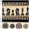 QT Fabrics -Checkmate / Chess Stripe