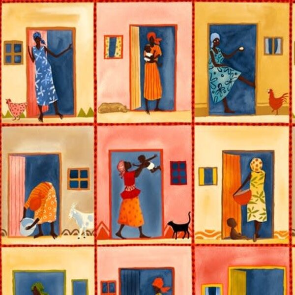  QT Fabrics - Julia Cairns / Joyful Days / Doorway Patch / 20670-O