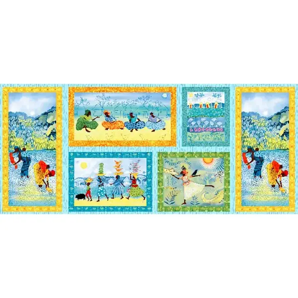  QT Fabrics - PANEL - Julia Cairns / Joyful Days (12x42in)