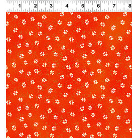 Laurel Burch Laurel Burch - Kindred Canines /  Paw Prints / Y3711-37M / Dark Orange Metallic