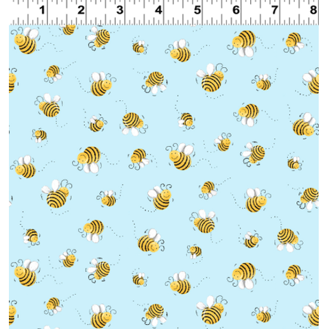 Clothworks - Susy Bees / SB20197-710 Light Blue