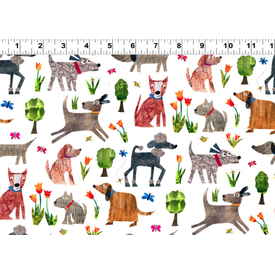 Clothworks Clothworks - Colorama / Dog Park / Y3805-1 White
