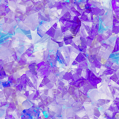 Robert Kaufman Fabrics - The Gem Collector /  Crystal Close-Up - Amethyst Purple