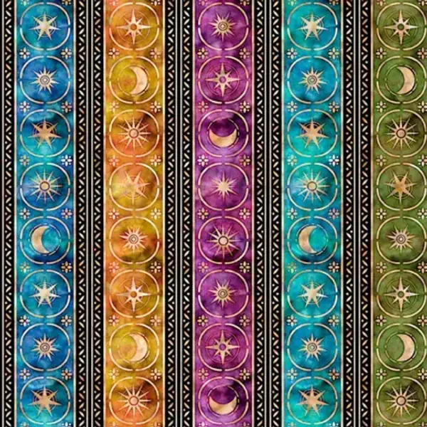QT Fabrics QT - Moonshaddow / Star Stripes / 28565-X