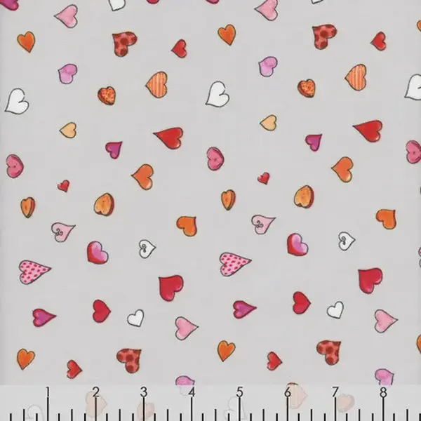 Clothworks Clothworks - Anita Jeram  / From The Heart / Hearts / Grey / 3360-5