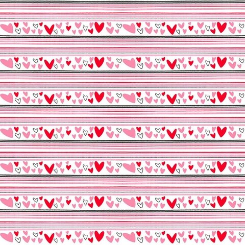 QT - Love Is / Heart / Stripe / White / 28555-Z