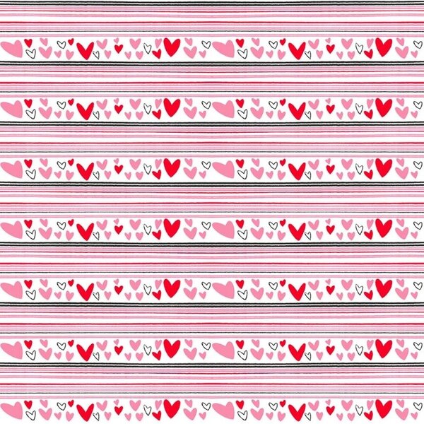  QT - Love Is / Heart / Stripe / White / 28555-Z