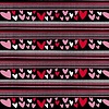QT - Love Is / Heart / Stripe / Black /  28555-J