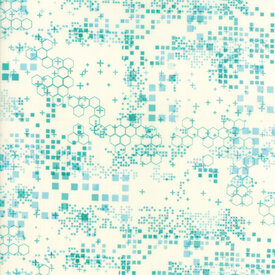  Moda Fabrics - Modern Colorbox / Zen Chic / Boxes / Teal / 1642-18