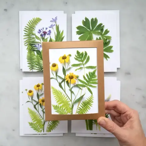 Bottle Branch - Card Set - Ferns and Flowers (8 Cards)