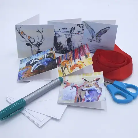 Annabel Langrish - Mini Gift Size Card Set / 6pc / Seasonal Animals