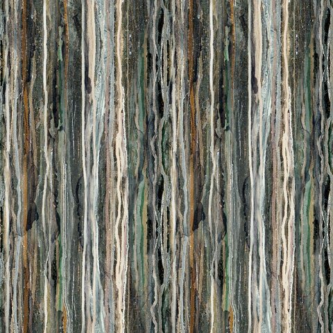 Northcott - Lone Wolf / Stripe / Rust Brown / DP27187-34