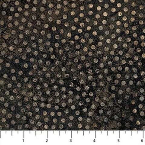 Northcott - Stonehenge Retro Vibes /  Dotty Black / 27745-99