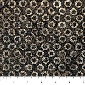 Northcott Fabrics Northcott - Stonehenge Retro Vibes / Rings Black Slate / 27746-99