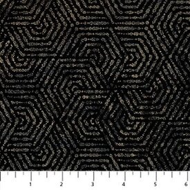 Northcott Fabrics Northcott - Stonehenge Retro Vibes /  Hexie Black / 27743-99
