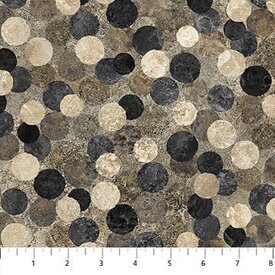 Northcott Fabrics Northcott - Stonehenge Retro Vibes /  Big Dots Slate  Black / 27744-94