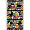 Northcott - Hide And Seek / PANEL 24" x 43" / Flower Cats / DP27645-99