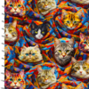 3 Wishes Fabrics - Purrfectly Playful /  Playful Purr-Ito /  Cats / 22963