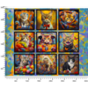 3 Wishes Fabrics - Purrfectly Playful / PANEL 36' / Cat Portrait /22969
