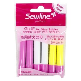  Sewline - REFILL / Fabric Glue / Multi Colors / 6pc