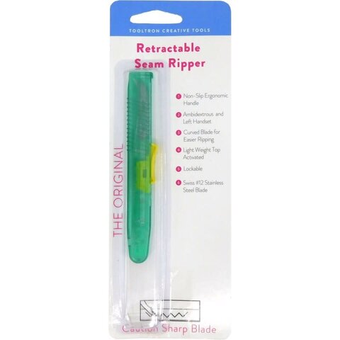 Retractable Seam Ripper / Green