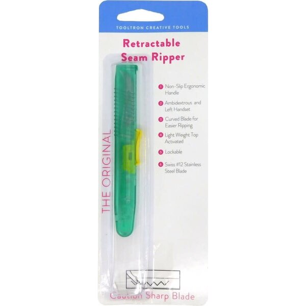 Retractable Seam Ripper / Green