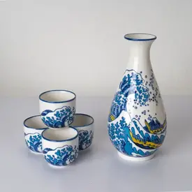  Urban Tokyo - Sake Set / 5pc /  Great Wave