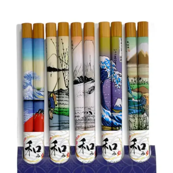  Urban Tokyo - Chopsticks / 5 Sets / Hokusai Art
