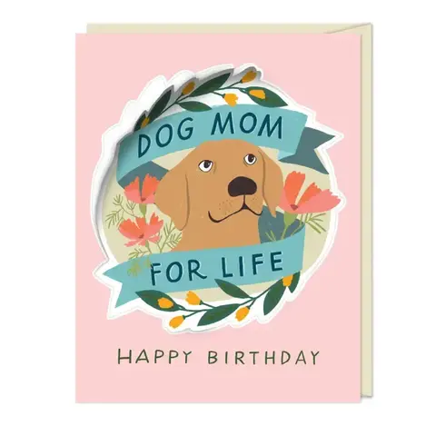 Greeting Card Dog Mom with Sticker