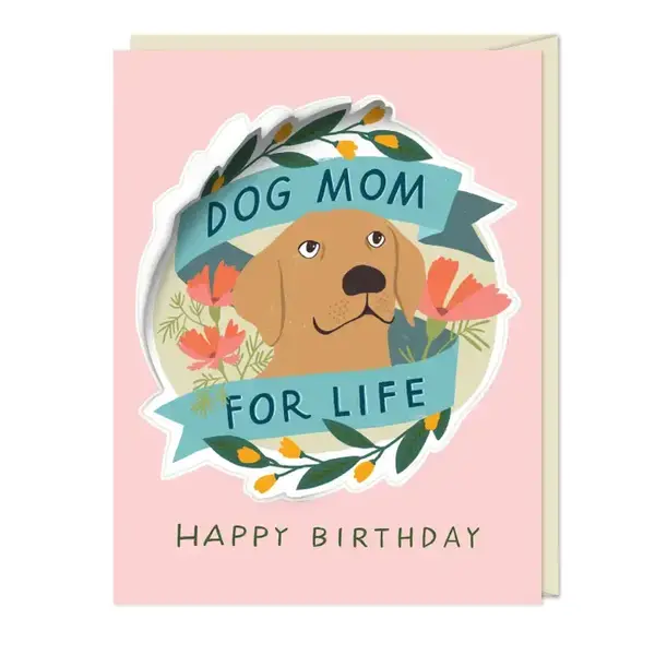  Greeting Card Dog Mom with Sticker