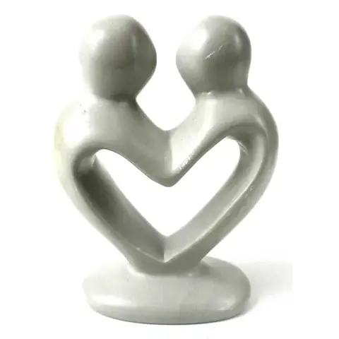 Global Crafts - Lover's Heart Soapstone Sculpture (SM) 4 Inch