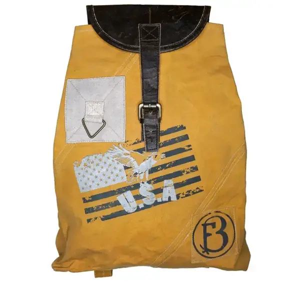 Dorset Bay Dorset Bay - Upcycled Canvas Backpack / Yellow USA