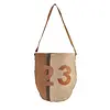 Dorset Bay - Upcycled Canvas Bucket Shoulder Bag / "23 "