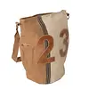 Dorset Bay - Upcycled Canvas Bucket Shoulder Bag / "23 "