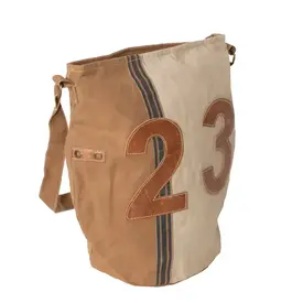 Dorset Bay Dorset Bay - Upcycled Canvas Bucket Shoulder Bag / "23 "