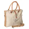 Dorset Bay - Upcycled Canvas Cross Body Bag / Large / Live Laugh Love
