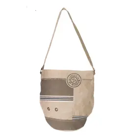 Dorset Bay Dorset Bay - Upcycled Canvas Bucket Shoulder Bag / Khaki