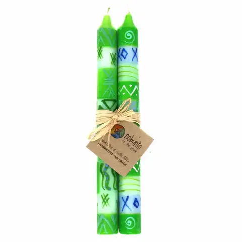 Global Crafts - Nobunto Hand Painted Dinner Candles  (2pc) Farih Design