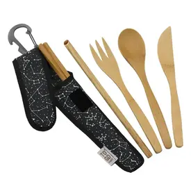  To-Go Ware -  Premium Bamboo Utensil Kit / Constellation