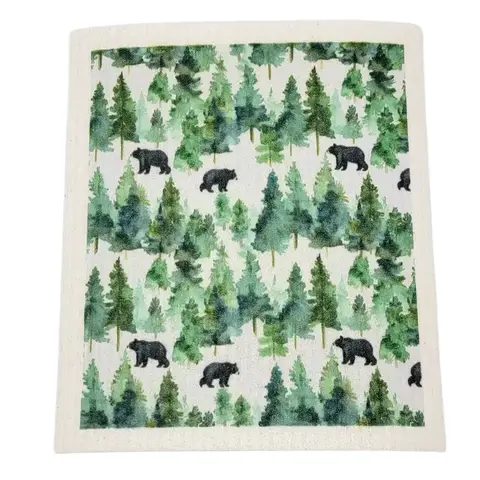 Driftless Studio - Swedish Dish Cloth / Bear In Trees