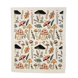  Driftless Studio - Swedish Dish Cloth / Summer Mushrooms