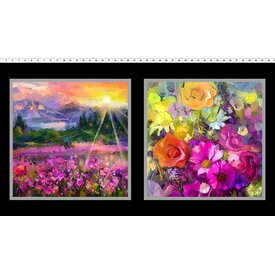  PANEL - JASON YENTER  / A Year of Art / Summer Flowers   (23x42in)