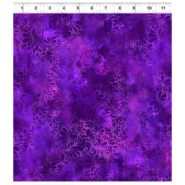 In The Beginning Fabrics Jason Yenter - Rainbow of Jewels /  Flourish / Purple / 13RJ-1