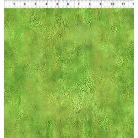 In The Beginning Fabrics Jason Yenter - Rainbow of Jewels / Vines / Lime Green 9RJ-1