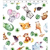 Jason Yenter -  Jungle Friends / Animals Tossed / White 4JF-1