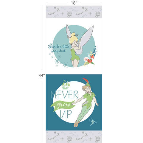RK - Peter Pan + Tinker Bell /  24x44 inch Panel