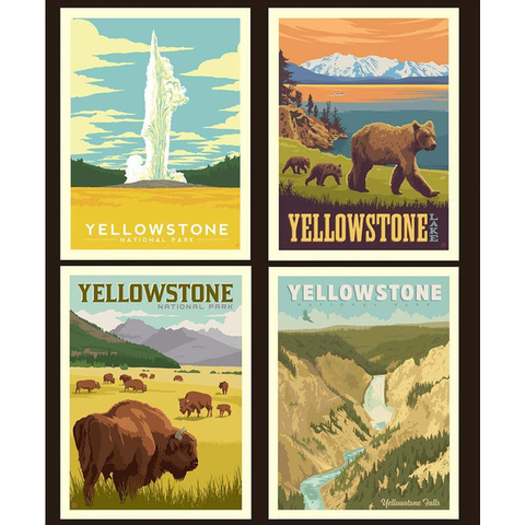 RB - YELLOWSTONE - National Park Pillow Panel