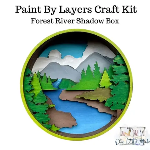 Our Little Makery - DIY Shadow Box / Paint By Layers Paint By Layers /  Forest River
